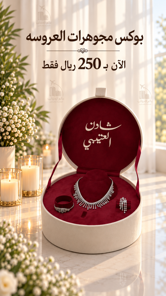 بوكس فاخر لمجوهرات العروسه