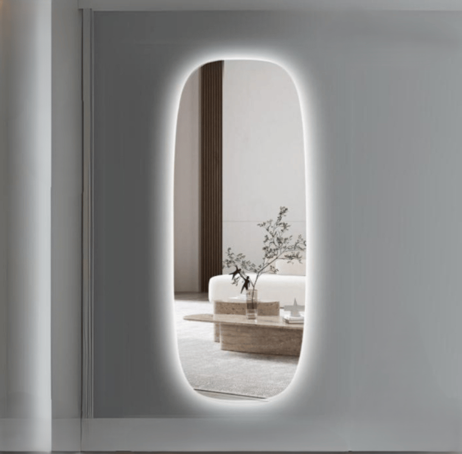 مرآة حمام LED بإضاءتين ولمس 150×60 سم