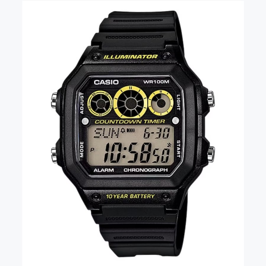 صورة ساعة كاسيو رقمية رجالية أسود AE 1300WH 1AV