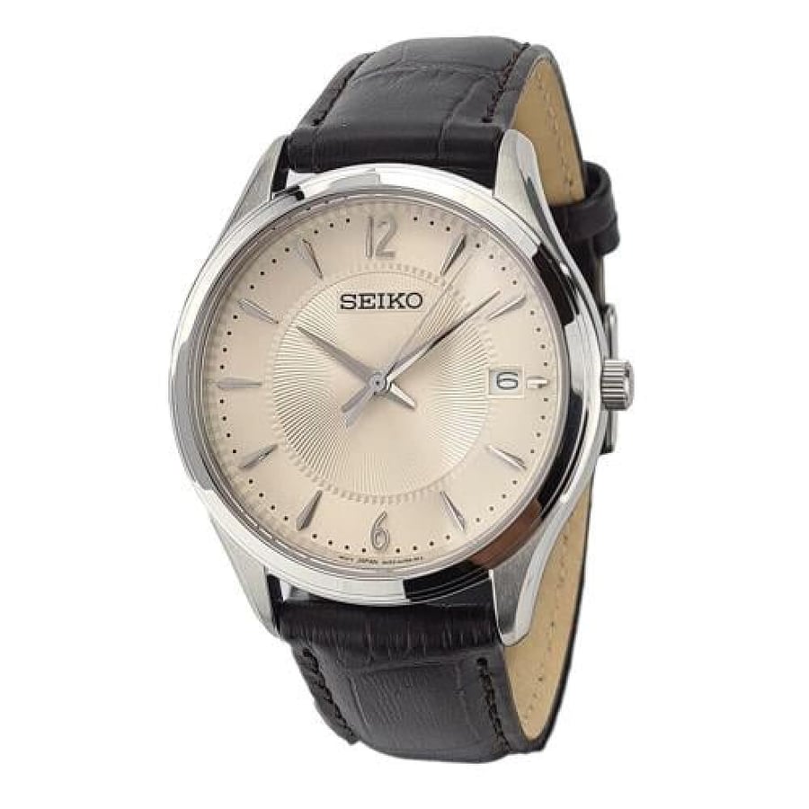 صورة ساعة سيكو جلد رجالي Seiko SUR421 فاخرة
