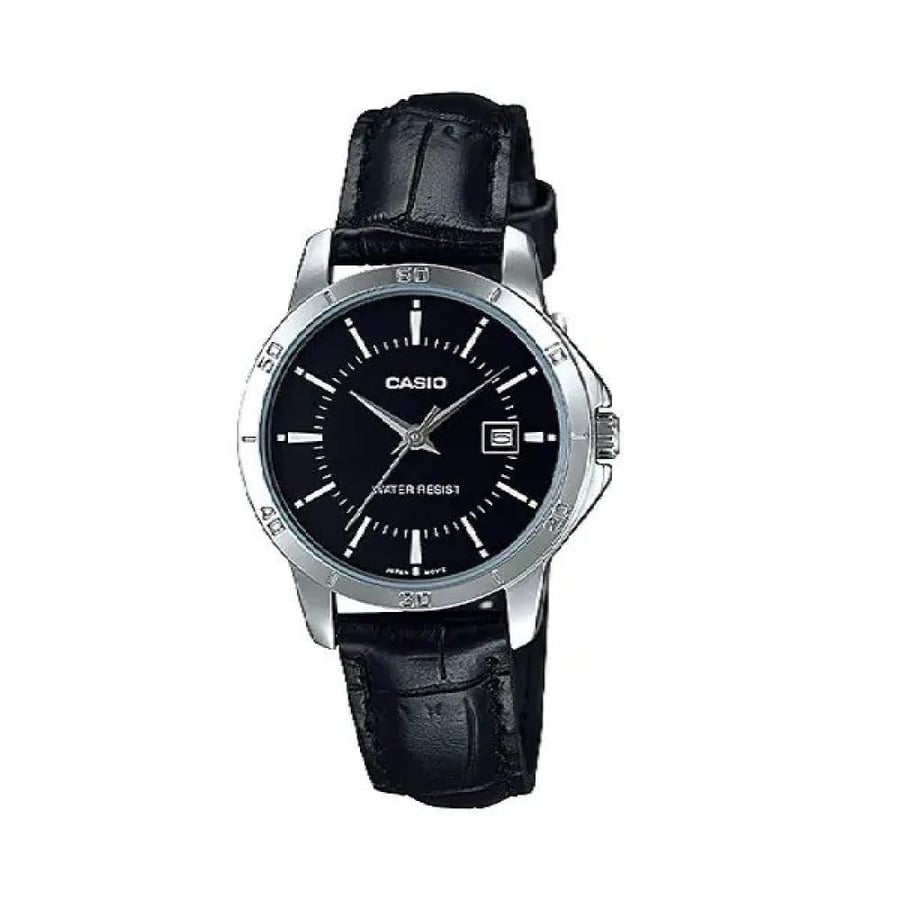 صورة ساعة كاسيو جلد نسائي CASIO Analog Women Formal Watch LTP V004L 1AUDF