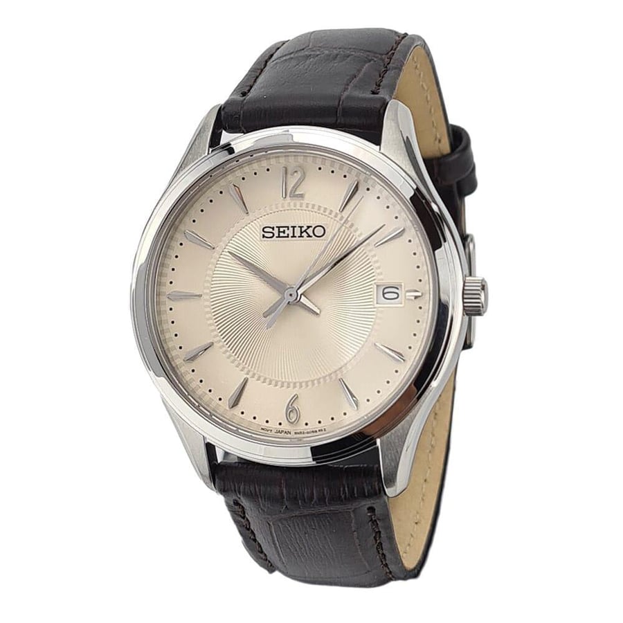 صورة ساعة سيكو جلد رجالي Seiko SUR421 فاخرة