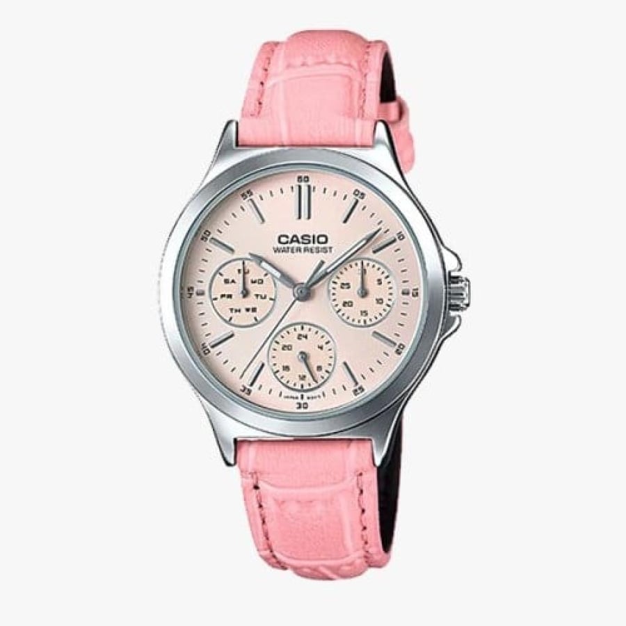 صورة ساعة كاسيو جلد نسائي CASIO Multi Hands Women Formal LTP V300L 4AUDF