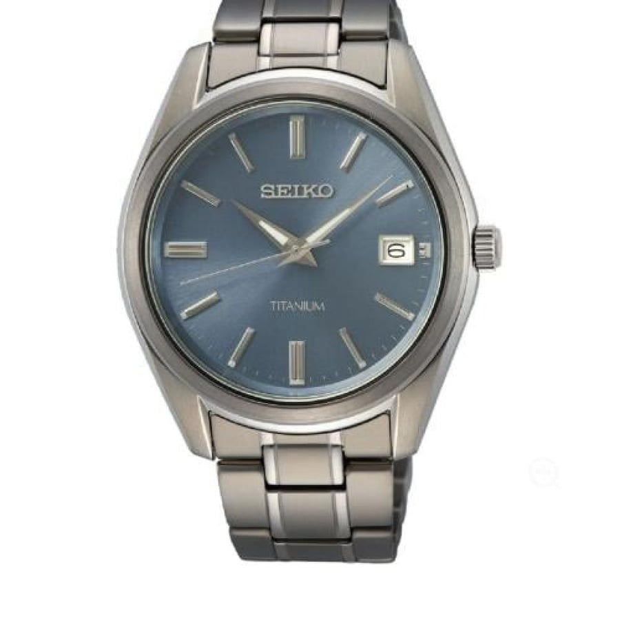 صورة Seiko ساعة رجالية كلاسيكية من التيتانيوم sur371p1