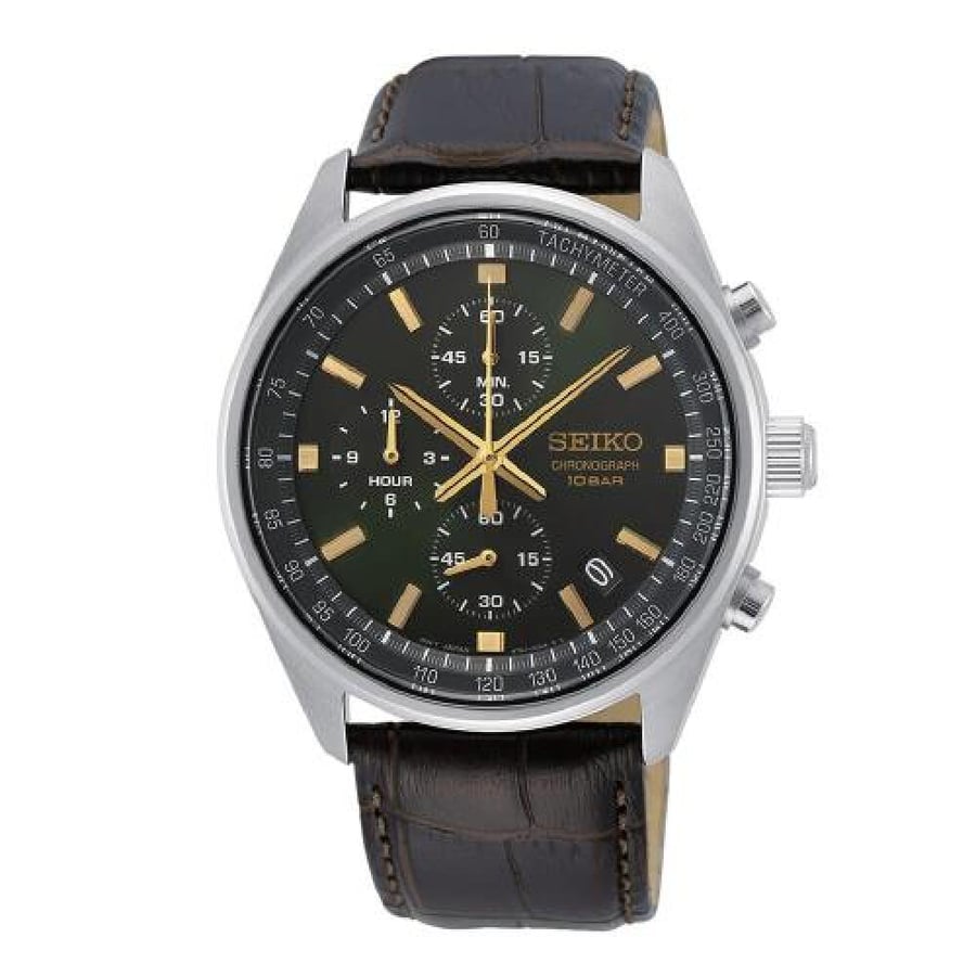 صورة ساعة سيكو رجالي جلد Seiko SSB385P1 فاخرة