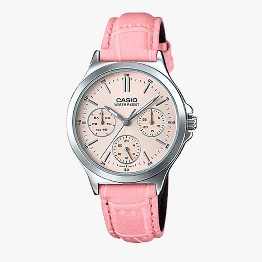 صورة ساعة كاسيو جلد نسائي CASIO Multi Hands Women Formal LTP V300L 4AUDF