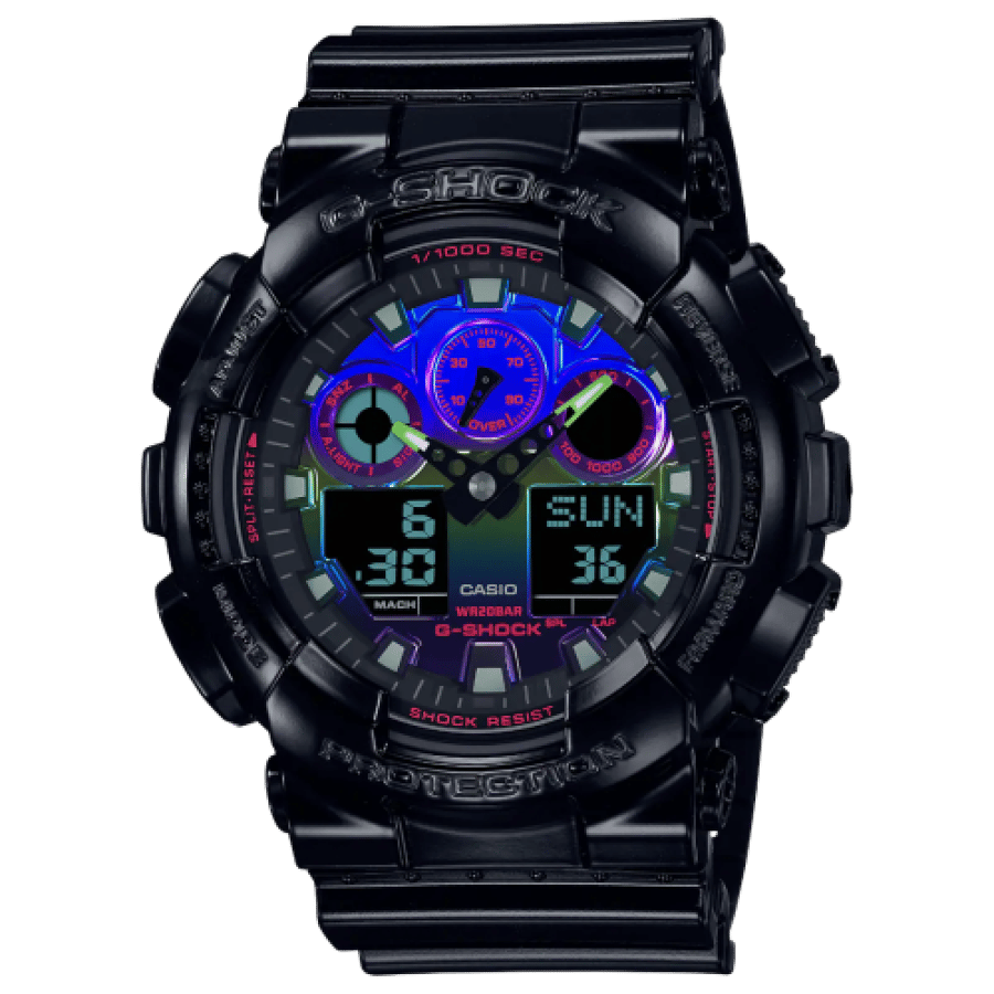 صورة ساعة جي شوك كاسيو رجالي اسود GA 100RGB 1A