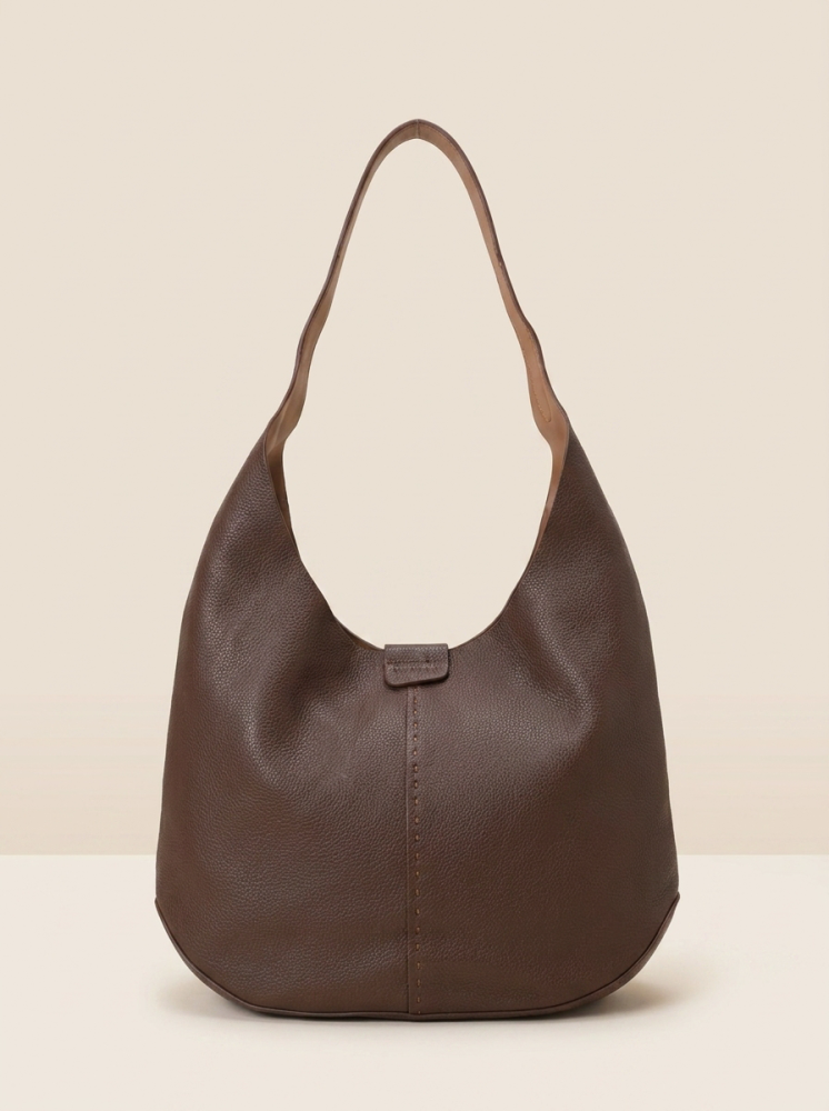 Women's Minimalist Hobo Shoulder Bag with small bag – 2 Piece Set