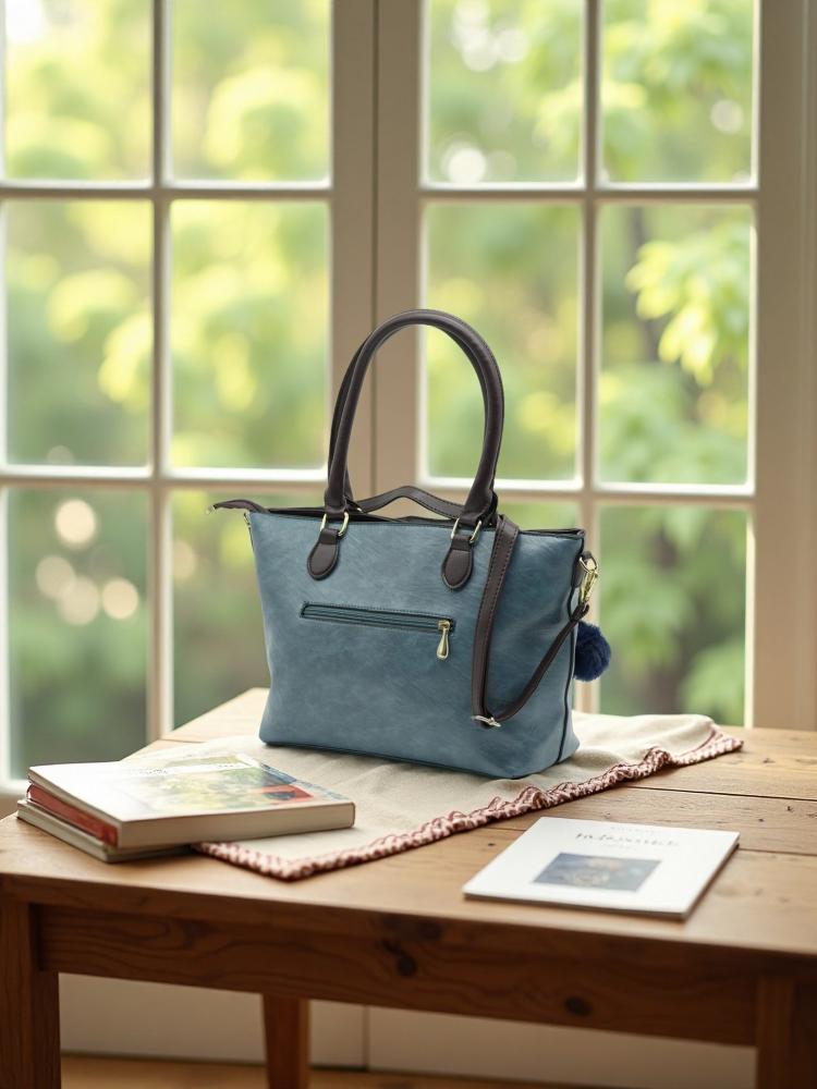 Women’s Tan Leather Tote Bag with Matching Wallet – Large Shoulder Handbag for Work & Everyday Use