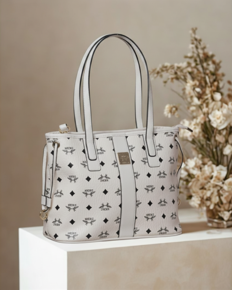 Women s Monogram Tote Bag Large Capacity Shoulder Handbag