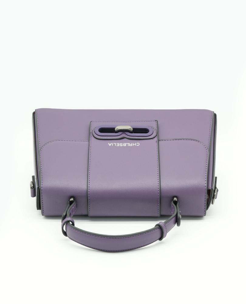 Elegant Women's Handbag with Twist Lock, Sturdy Handle, Detachable Strap & Matching Wallet