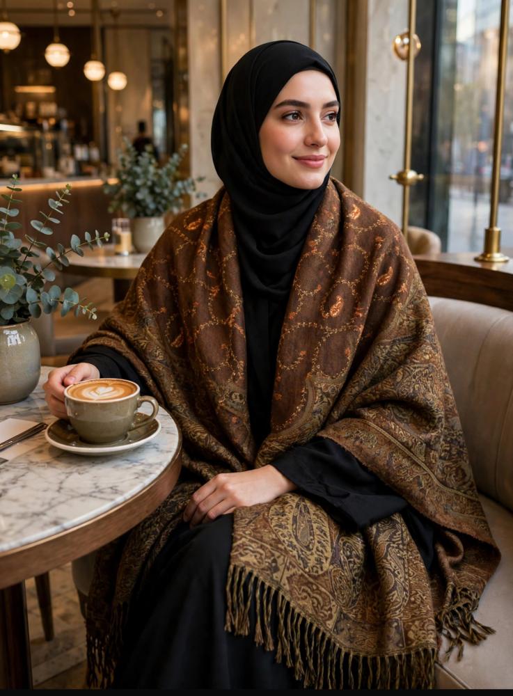 شال كشميري بنقوش مميزه