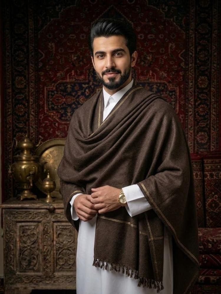شال باشمينا ملكي أصلِّي  (رجالي) نوع مميز و نادر (toosh)