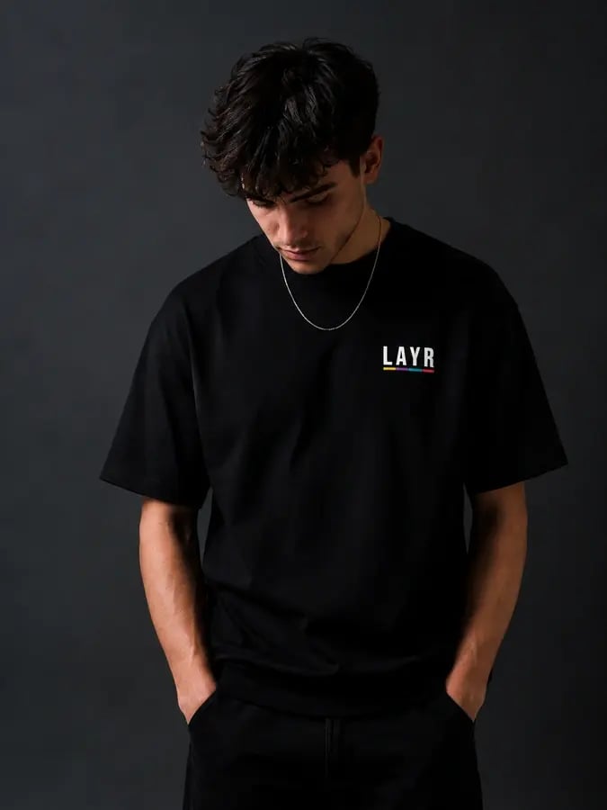 LAYR Black Core Tee