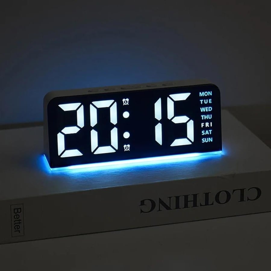 ساعة منبه رقمية LED متعددة الوظائف