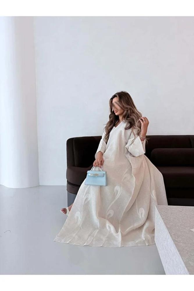 AYA قماش كتان بيج MWT5104 مع بطانة