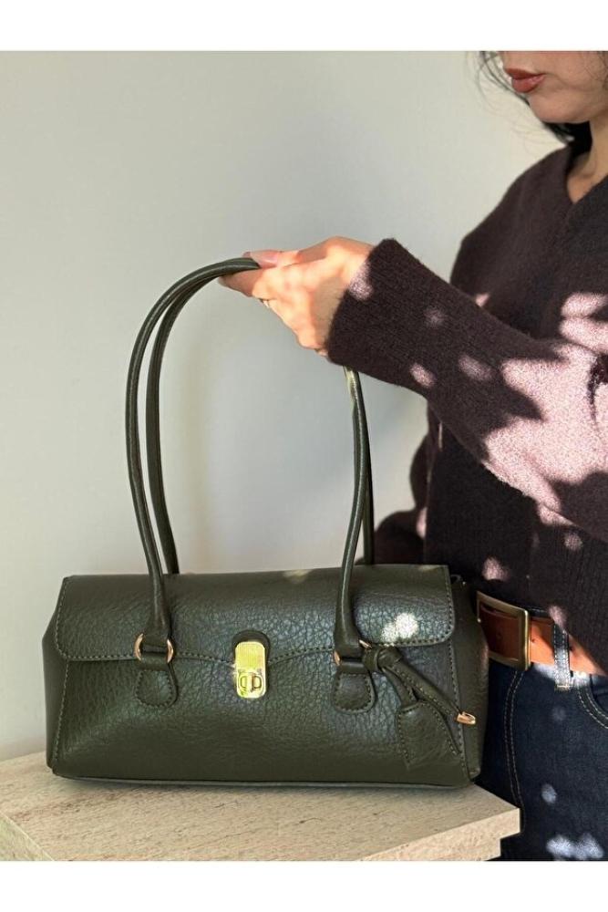 lalettobags حقيبة كتف نسائية مغطاة باللون البني من موديل روزا