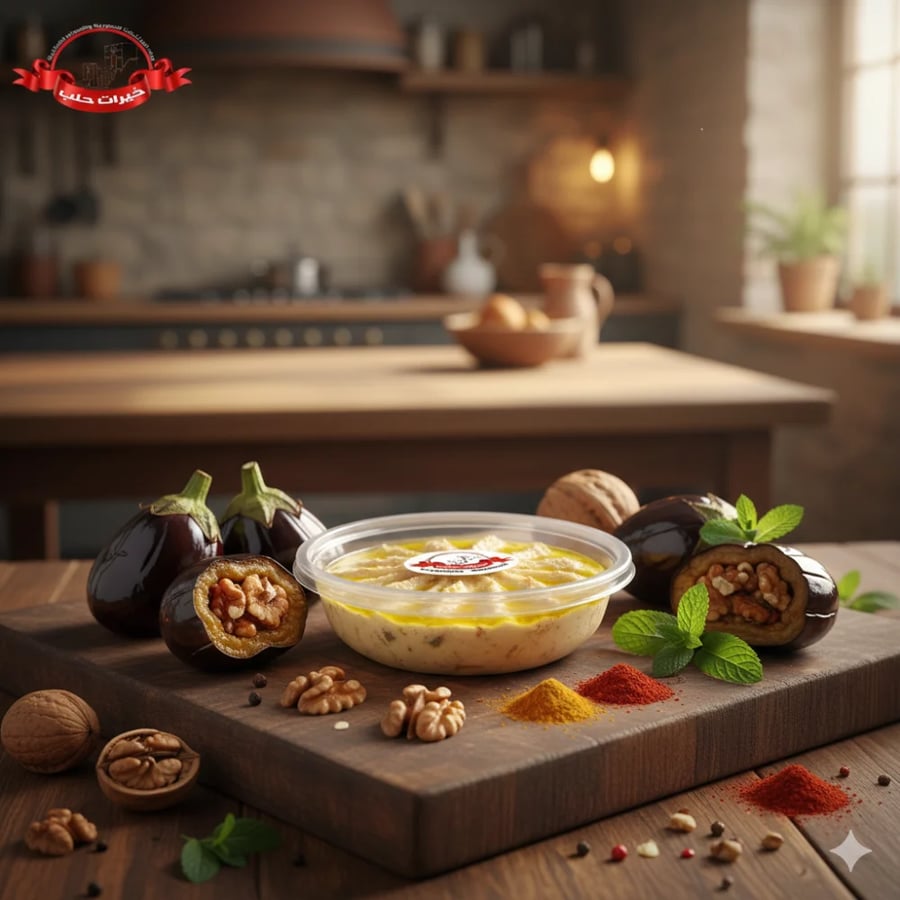 لبنة بالمكدوس -  / 120/جم تقريبا