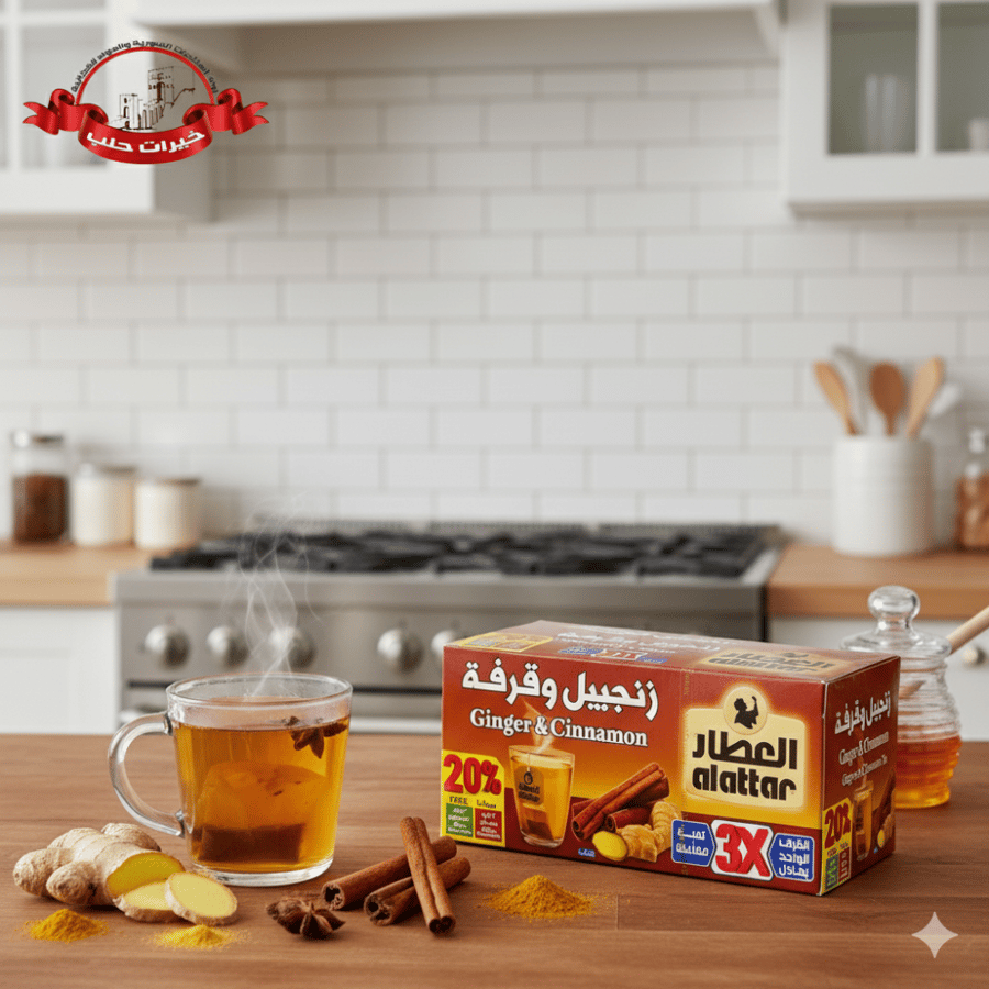 شاي العطار بنكهة الزنجبيل والقرفة - 24 ظرف