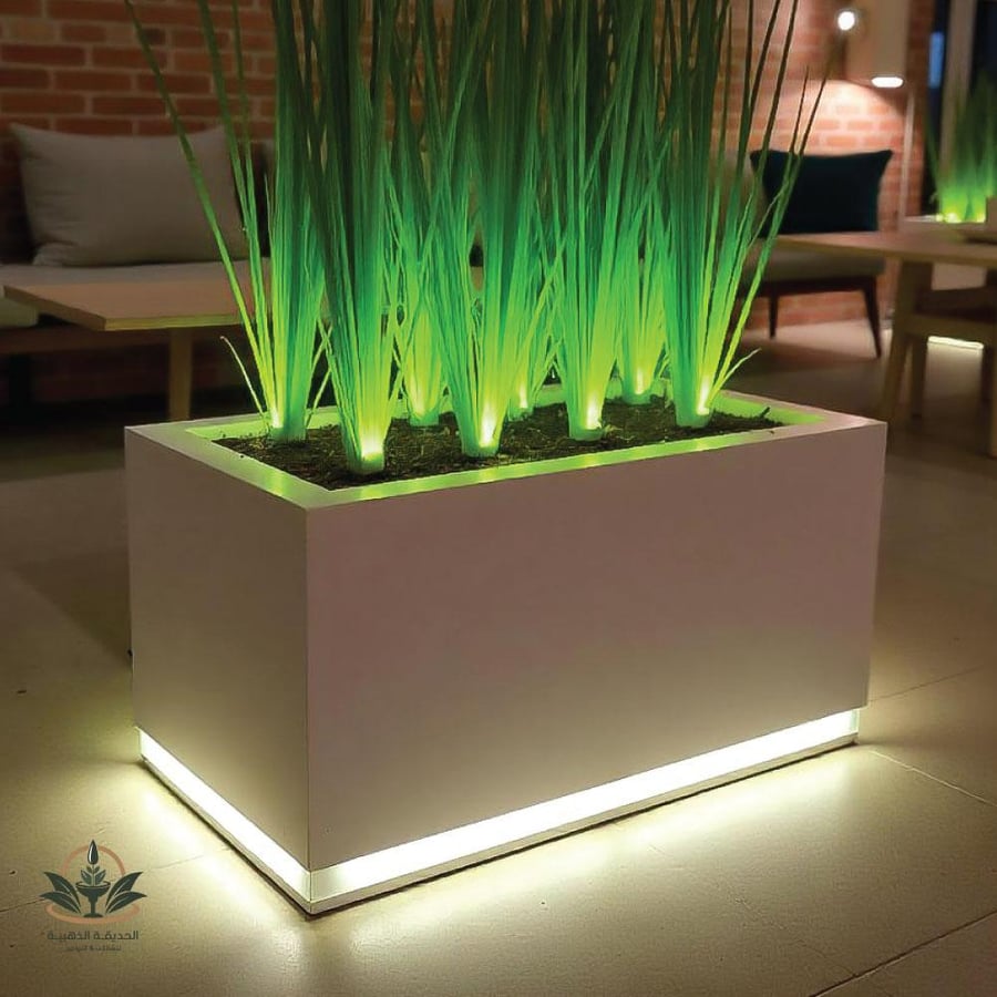 Illuminated central planting basin 1m