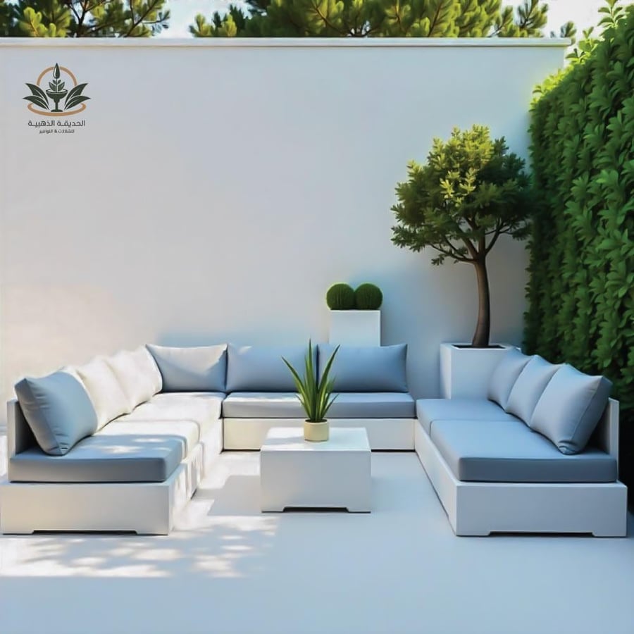 Outdoor fiber sitting set 4 pieces