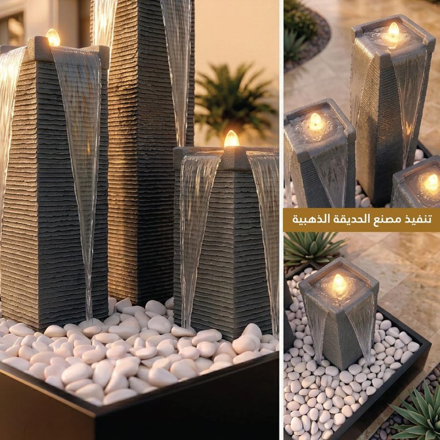 Modern fountain 1.2m fiber stone