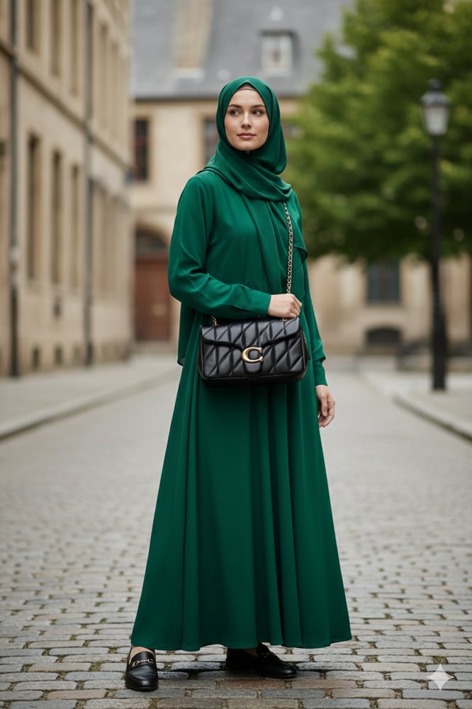 حقيبة كتف نسائية لون بني ايقونية