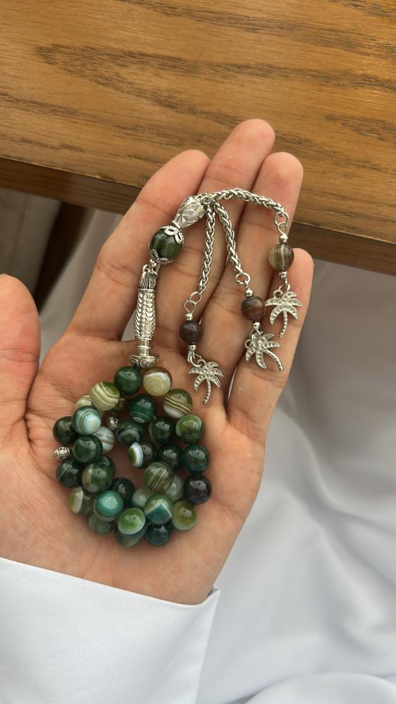 سبحة عقيق اخضر