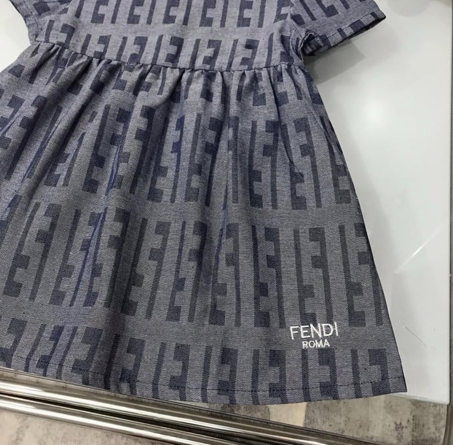 Fendi dress decorated with a white collar