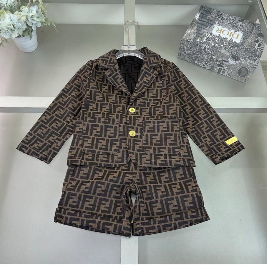 Fendi boys' formal suit, two pieces, jacket and shorts only