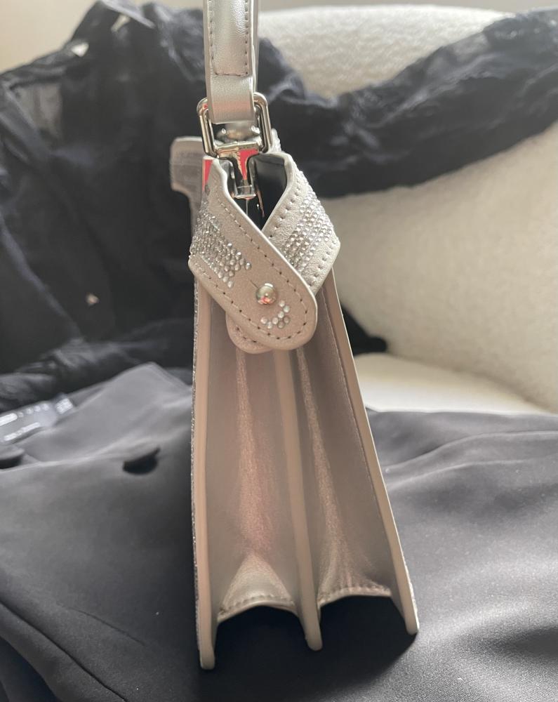 Fendi bag for occasions, silver crystal