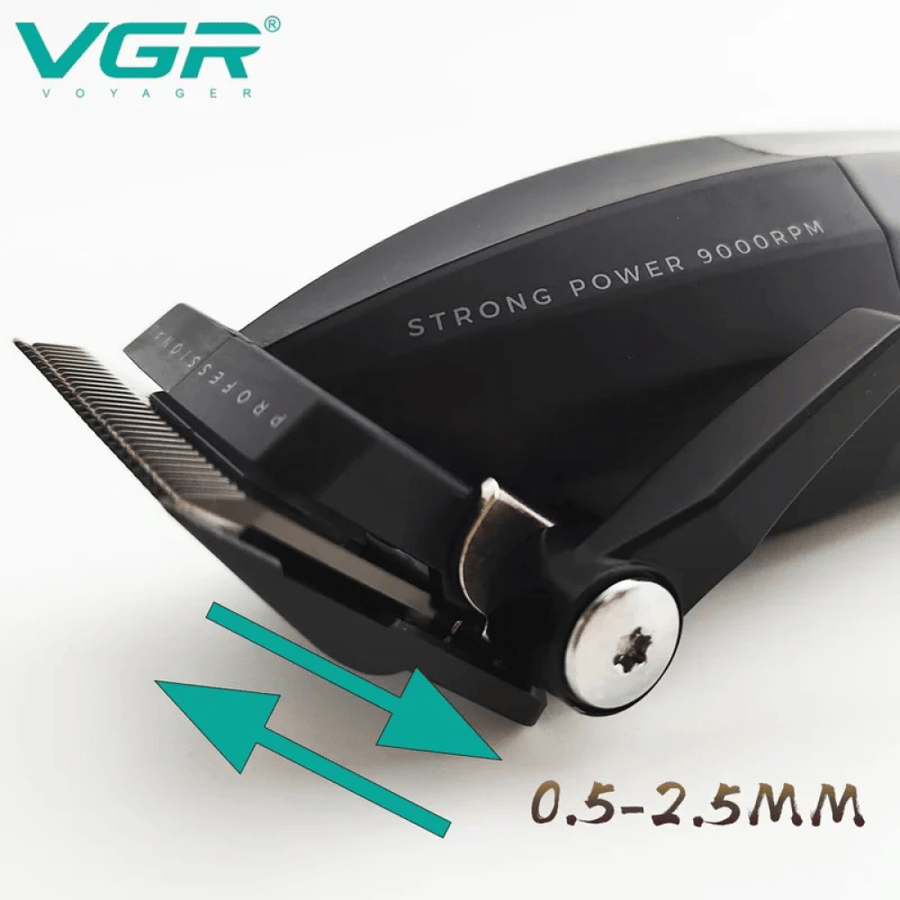 ماكينة قص الشعر الاحترافية للرجال VGR V-003 – تصميم أسود وذهبي فاخر