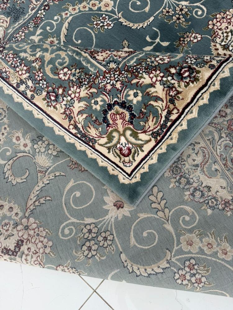 Classic turquoise rug with luxurious oriental patterns