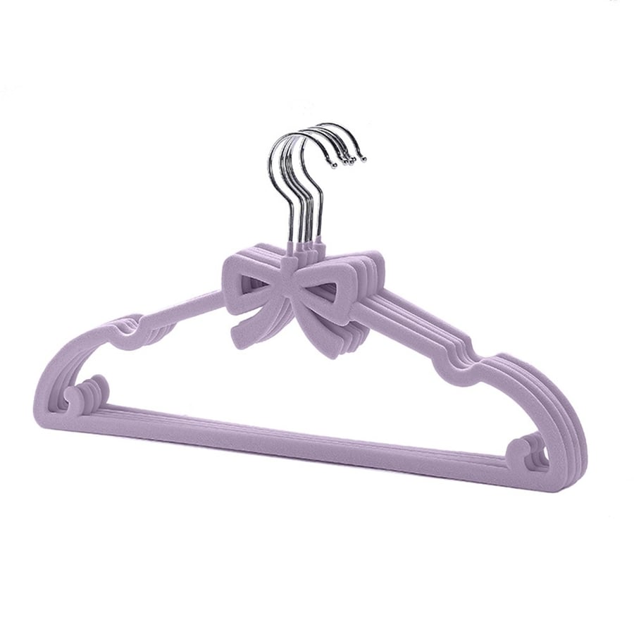 Clothing hangers made of velvet material, non-slip, space-saving - taupe light