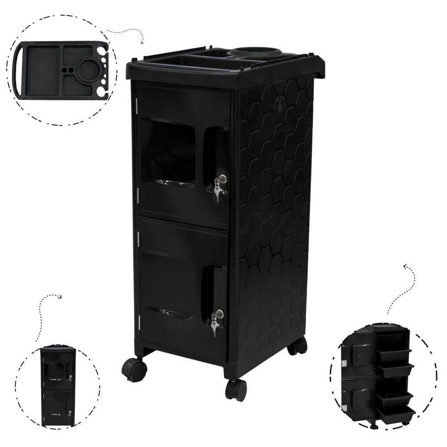 بلاك - عربية مشاغل (ترولي) مع قفل  MS-3203