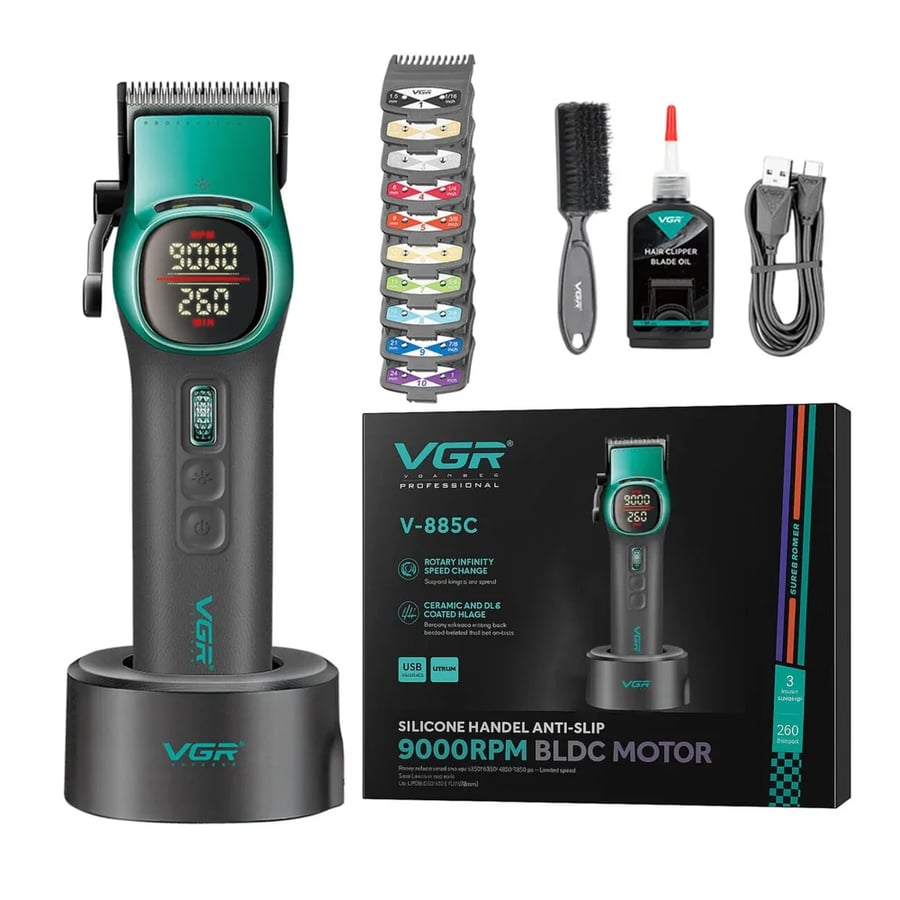 VGR في جي ار ماكينة حلاقة اخضر V-885C