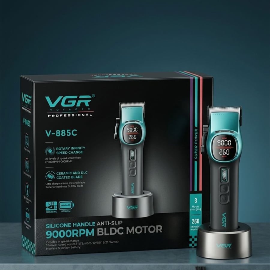 VGR في جي ار ماكينة حلاقة اخضر V-885C