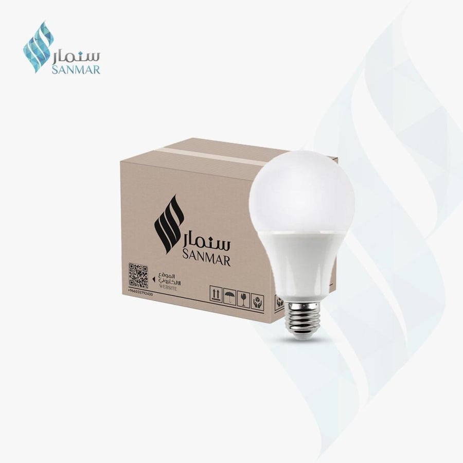 Carton of 50 pieces of 12-watt yellow ball light bulbs