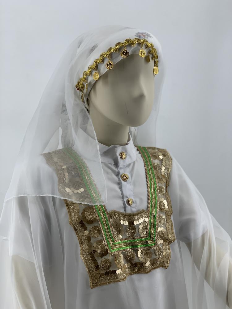 لبس حجازي اخضر وذهبي