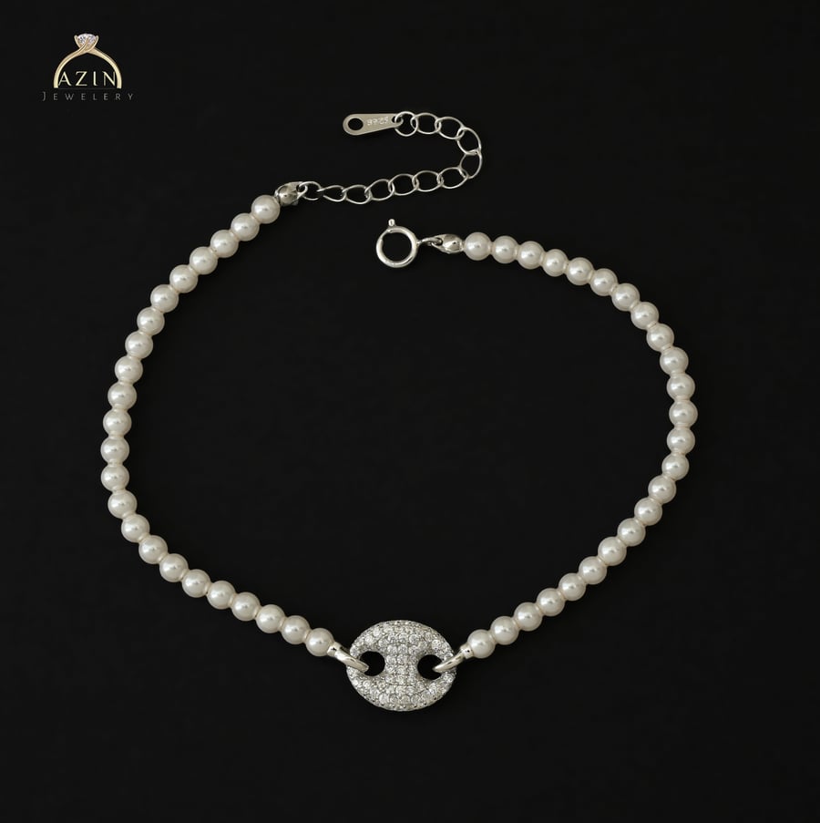Soft pearl bracelet 925 silver