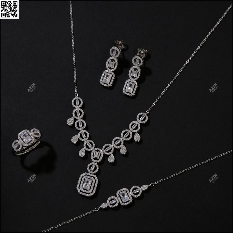 طقم 4 قطع راقي ST-089 | فضة عيار 925