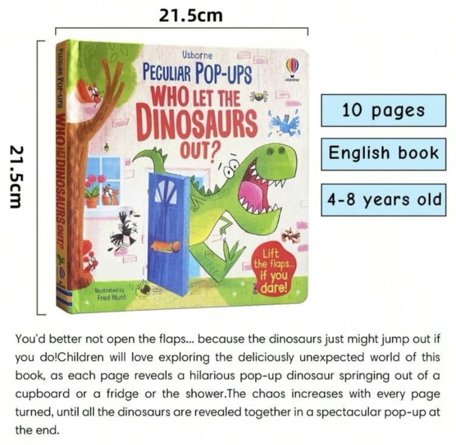 كتب الصور الورقيه 3d نشاط من الكرتون ، كتاب القصص الإنجليزية، العاب مونتيسوري للأطفال مناسب من 3 - 12 سنه