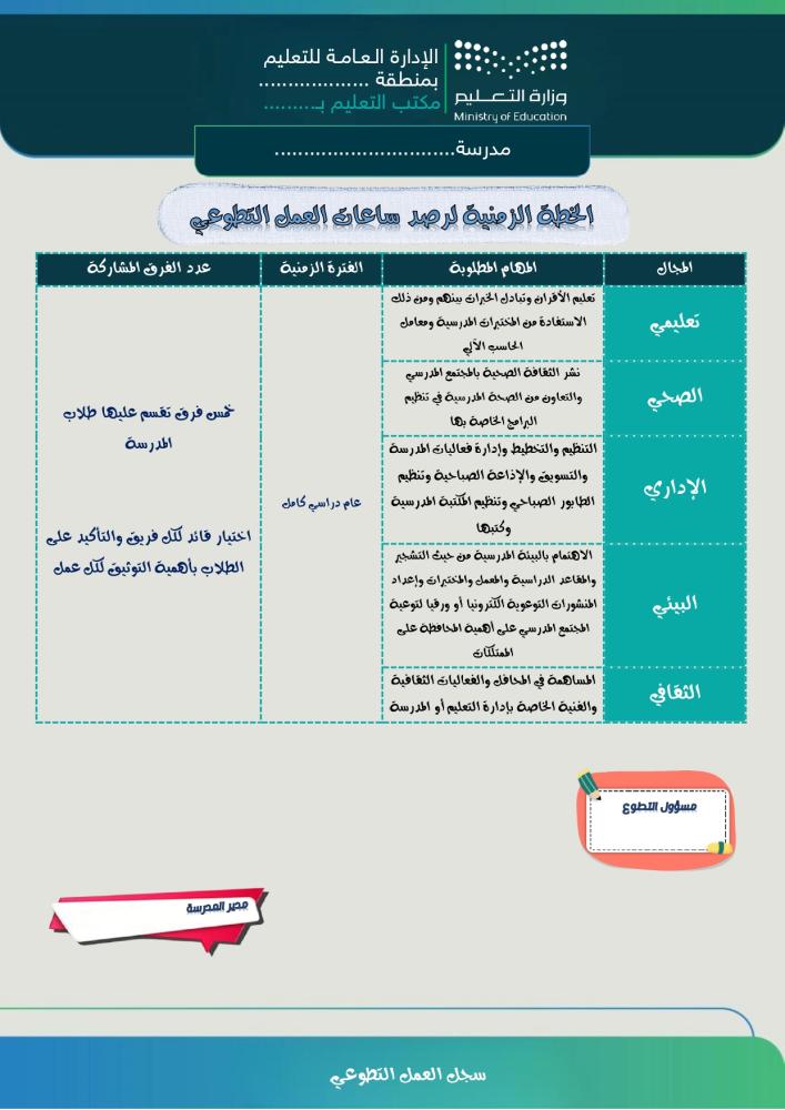 سجل العمل التطوعي