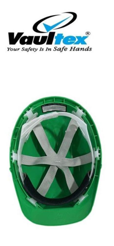 VHT - Vaultex Pin Lock Safety Helmet Green – Short Brim HDPE Hard Hat | EN 397 & ANSI Z89.1
