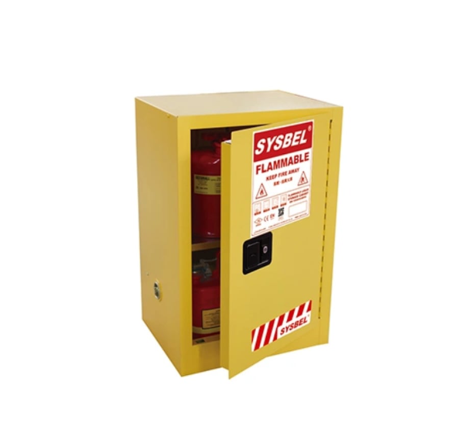 SYSBEL FM AND CE APPROVED 12 GAL FLAMMABLE LIQUID AND CHEMICALS SAFETY STORAGE CABINETS ( 12 GAL/45 L )
