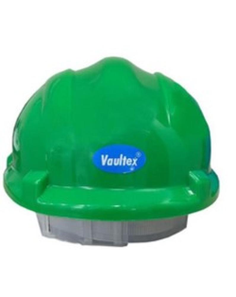 VHT - Vaultex Pin Lock Safety Helmet Green – Short Brim HDPE Hard Hat | EN 397 & ANSI Z89.1