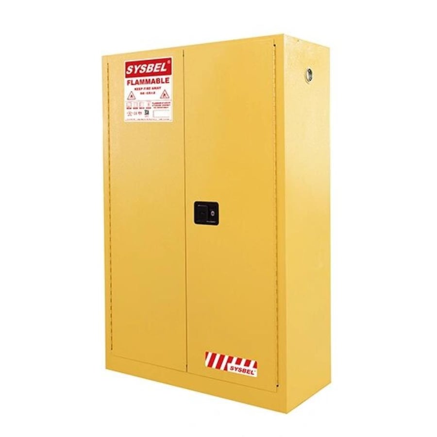 SYSBEL CE FM & OSHA APPROVED FLAMMABLE & CHEMICAL STORAGE SAFETY CABINET 45GAL/170LTR MODEL - WA810450