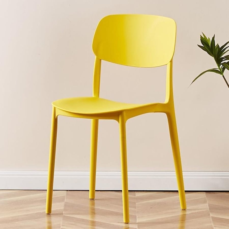 كرسي طعام فايبر اصفر  IEASYJH60YELLOW