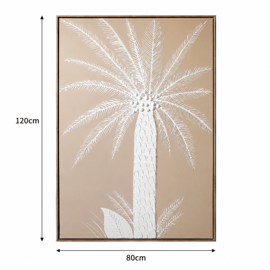 لوحة حائط بإطار بيج مقاس 120 × 80 سم