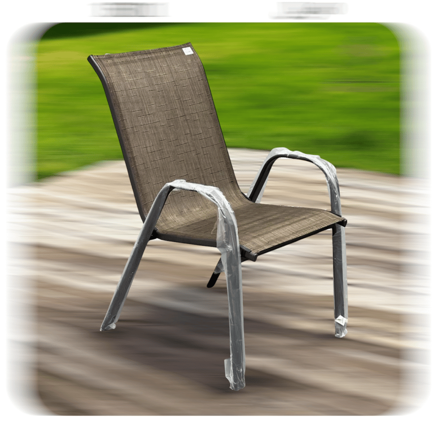 Outdoor brown iron chair complete not foldable V15011